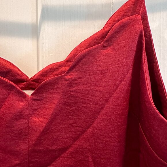 Red Satin Cami Top - Picture 2 of 4